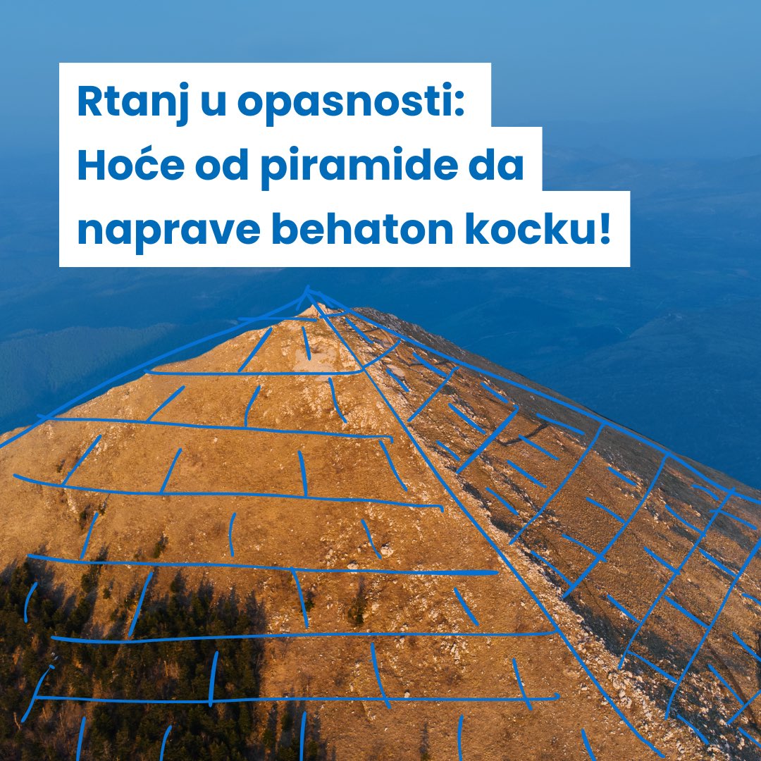 pravonavodu's tweet photo. 🏔️Plansko uništavanje Rtnja! Ne smemo da dozvolimo da neko sudbinu ove piramidalne planine stavlja na kocku. 🎲

Ostalo još malo vrevena za podnošenje primedbi na Nacrt Prostornog plana za SRP Rtanj. Više na linku. 👇
https://t.co/5Hmf3LD4vo https://t.co/u1ZNkZsOEi