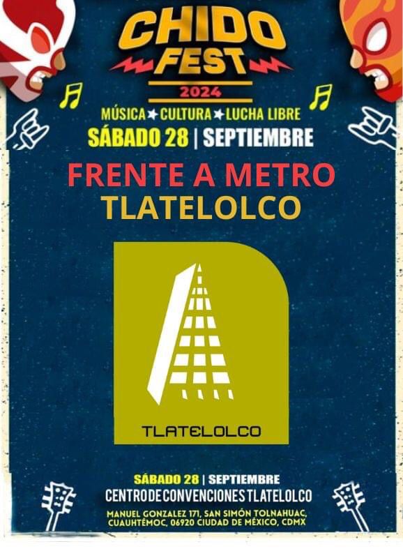 UnderMX's tweet image. MAÑANA Sábado 28 de SEPTIEMBRE nos vemos en punto de las 5PM con @antidopingmx que estará a cargo de la gozadera en el #ChidoFest  en Centro de Convenciones Tlatelolco !! 💚💛❤️
Boletos en Passline y taquillas del lugar 📷