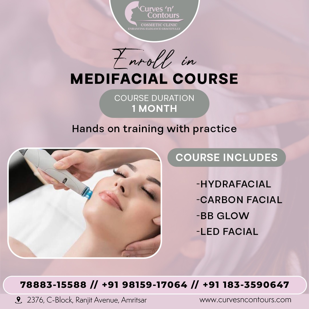 Achieve that flawless finish! Join our 1-month Medifacial course and master the art of facials.
Consult with our experts today!
📞Call us: 78883-15588 | +9198159-17064 | +91183-3590647

#MedifacialCourse #SkincareTraining #FacialTechniques
#HydraFacial #HandsOnTraining