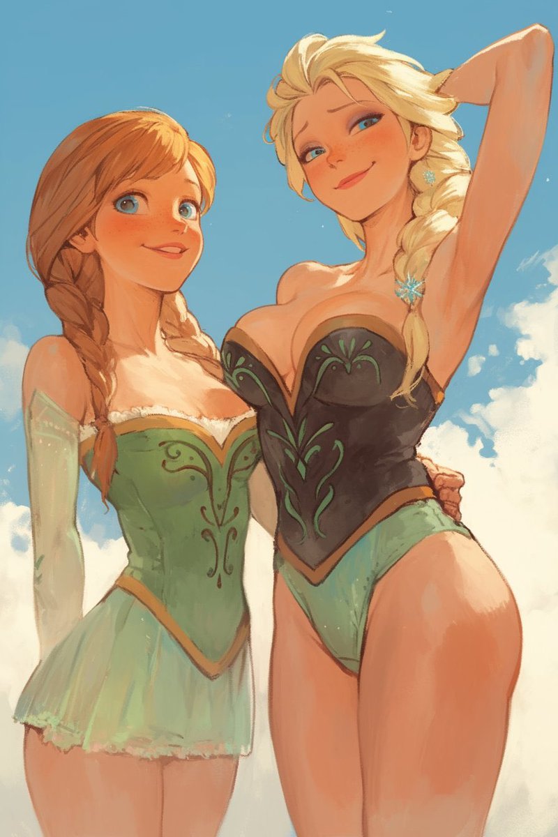 SpiritOfElsa's tweet photo. Day out with her wif- Uh, Sister! https://t.co/fESNsDbCBS