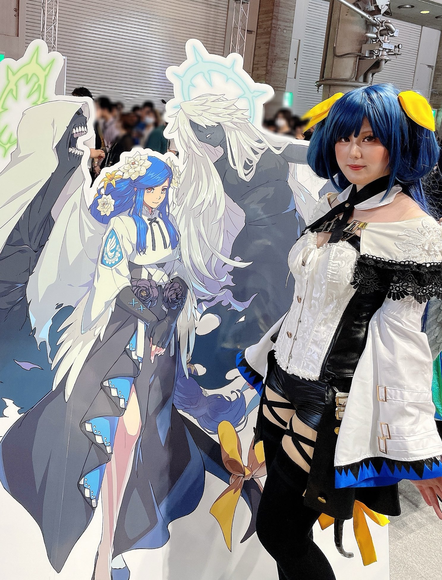 ギルティギア ディズィー コスプレ ウィッグ、靴付き フルセット ギルティギア ディズィー コスプレ ウィッグ、靴付き フルセット