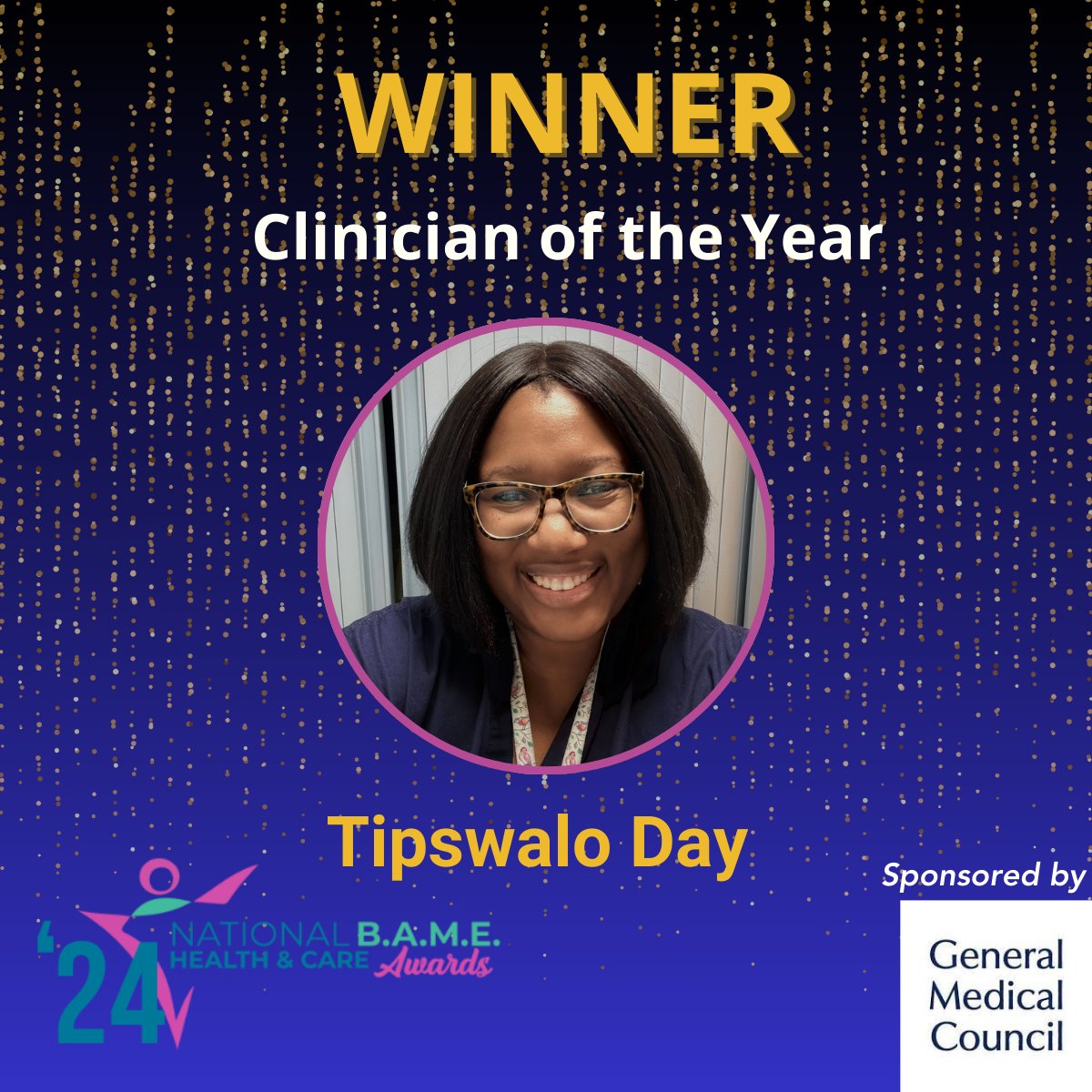 National Health and Care BAME Awards (@bame_hca) on Twitter photo Congratulations <a href="/TipswaloD/">Tipswalo Day</a> <a href="/HywelDdaHB/">Hywel Dda UHB</a>
the award was presented by <a href="/tcgannon/">Tista Chakravarty-Gannon π π</a>
#BAMEHCA #Winner #Awards #Heathcare #Clinician Congratulations <a href="/TipswaloD/">Tipswalo Day</a> <a href="/HywelDdaHB/">Hywel Dda UHB</a>
the award was presented by <a href="/tcgannon/">Tista Chakravarty-Gannon π π</a>
#BAMEHCA #Winner #Awards #Heathcare #Clinician