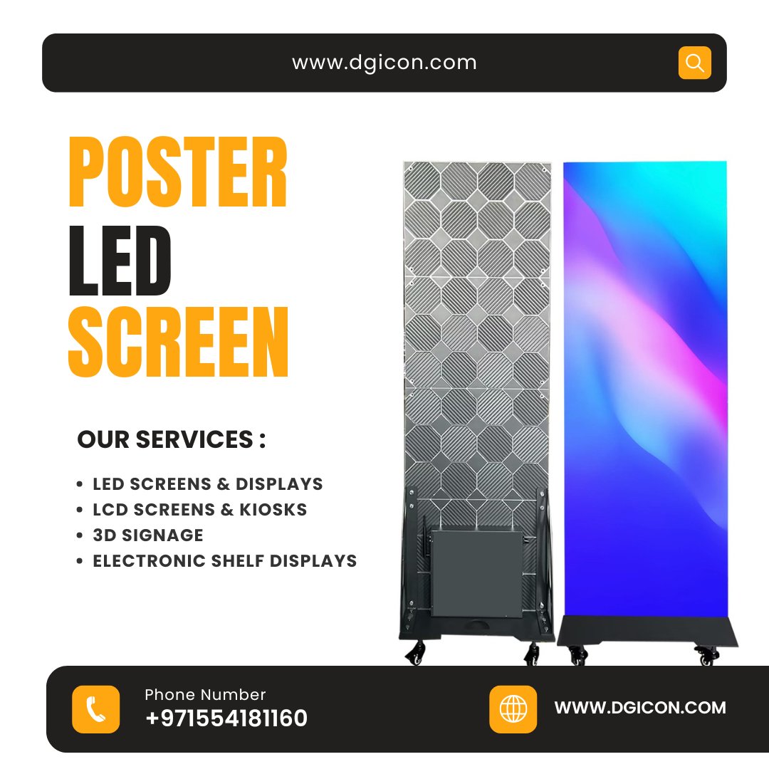 DgiconLED's tweet image. POSTER LED SCREENS
LED screens for posters are a modern way to show bright and eye-catching images. They&apos;re great for ads, event promotions, or sharing informations.
#posterscreen #posterled #posterledscreen #posterleddisplay #posterledscreens #leddisplay #ledscreen #ledscreen