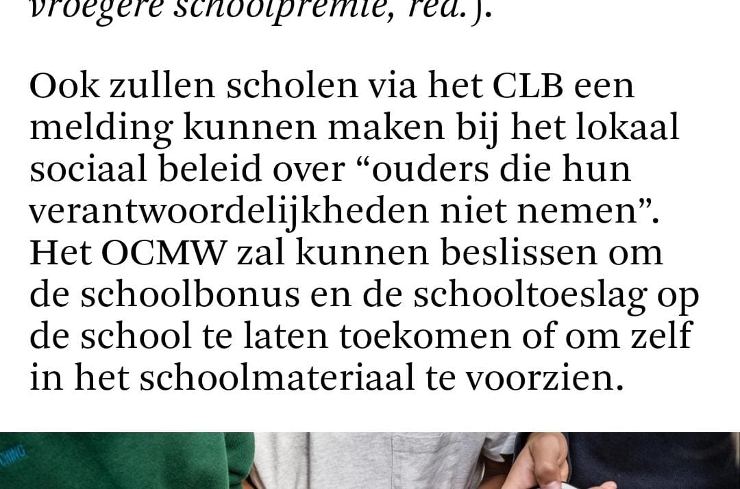 Evita Willaert (@evitawillaert) on Twitter photo Ik hou mijn hart vast als de socialisten ook in Gent met N-VA in zee gaan.
School & CLB als flikken ipv vertrouwenspersoon en partner π‘
Geen gratis maaltijden maar wel sancties voor wie die niet kan betalen π‘
De enige dam daartegen is een progressieve keuze voor <a href="/Groen_Gent/">Groen Gent</a> Ik hou mijn hart vast als de socialisten ook in Gent met N-VA in zee gaan.
School & CLB als flikken ipv vertrouwenspersoon en partner π‘
Geen gratis maaltijden maar wel sancties voor wie die niet kan betalen π‘
De enige dam daartegen is een progressieve keuze voor <a href="/Groen_Gent/">Groen Gent</a>