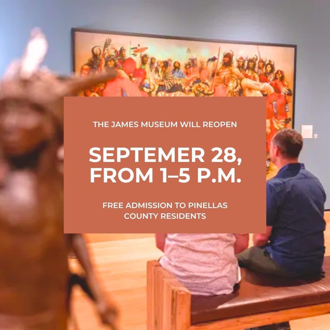 Hurricane Helene has left a devastating mark on St. Pete and the rest of Pinellas County. 💔 Today, 9/28 we are providing FREE admission for Pinellas County residents.

The museum will be open today from 1–5 p.m. Normal hours &amp; prices resume on 9/29.