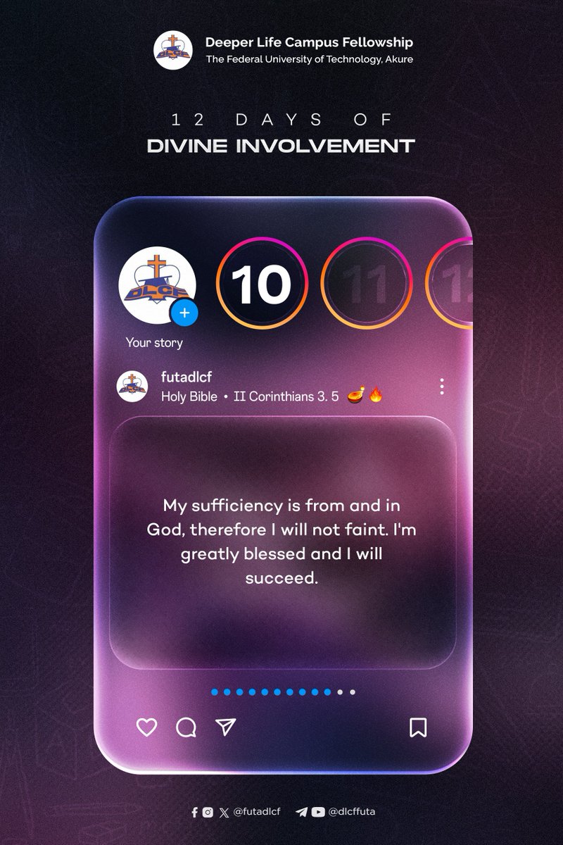 FutaDlcf's tweet photo. π― Exam Declaration ππβ
My strength is from God; I will not faint. I am blessed and will succeed πͺπ
#ExamDay10
#DivineInvolvement
#iwrite5dot
#DLCFFUTA https://t.co/DuWmCSU5t8