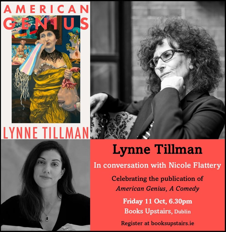 We are looking forward to welcoming novelist &amp; cultural critic Lynne Tillman to Books Upstairs, where she will be in conversation with Nicole Flattery on Friday 11 October, 6.30pm. Admission is free, but as usual, booking is essential➡️ booksupstairs.ie/all-events/lyn…