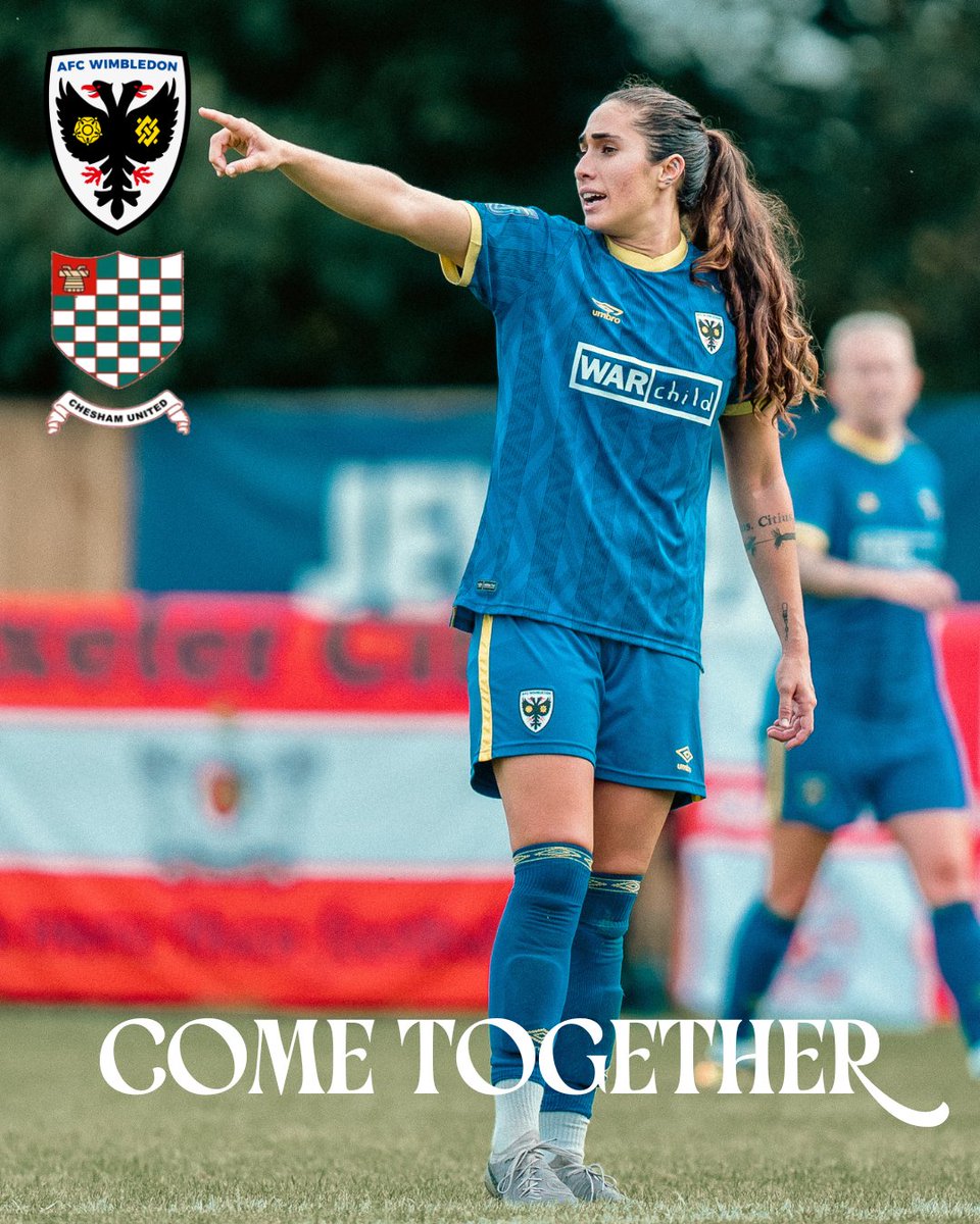 COME TOGETHER 💛💙

Tomorrow, Wimbledon are back in action at Grand Drive in the <a href="/FAWNL/">FA Women's National League</a> Plate Competition. 

See you there, Dons! 

🆚 <a href="/cheshamutdlfc/">Chesham United FC Women</a> 
🕑 KO 14:00
🏟️ Grand Drive, SW20 9HA
🎟️ Adults £7, U18s FREE

#AFCW #AFCWWomen <a href="/AFCWimbledon/">AFC Wimbledon</a> 💛💙