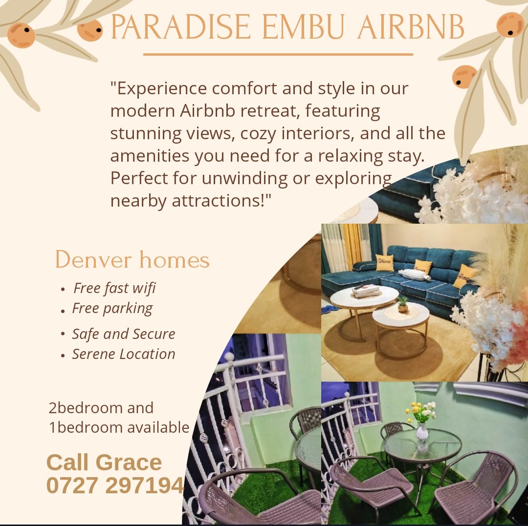 TonyEpisode's tweet image. Embu AirBNB Call Grace 0727297194