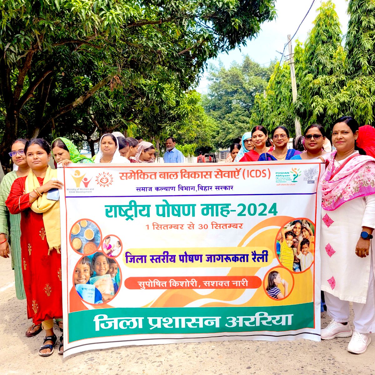 👭Mobilizing &amp; empowering #women #community #FrontLineWorkers is essential to improve awareness on #nutrition! 

 👏This #PoshanMaah see how #Anganwadi workers &amp; supervisors led a rally to promote good #nutrition practices among the local community in #Araria #Bihar! <a href="/UNICEFIndia/">UNICEF India</a>