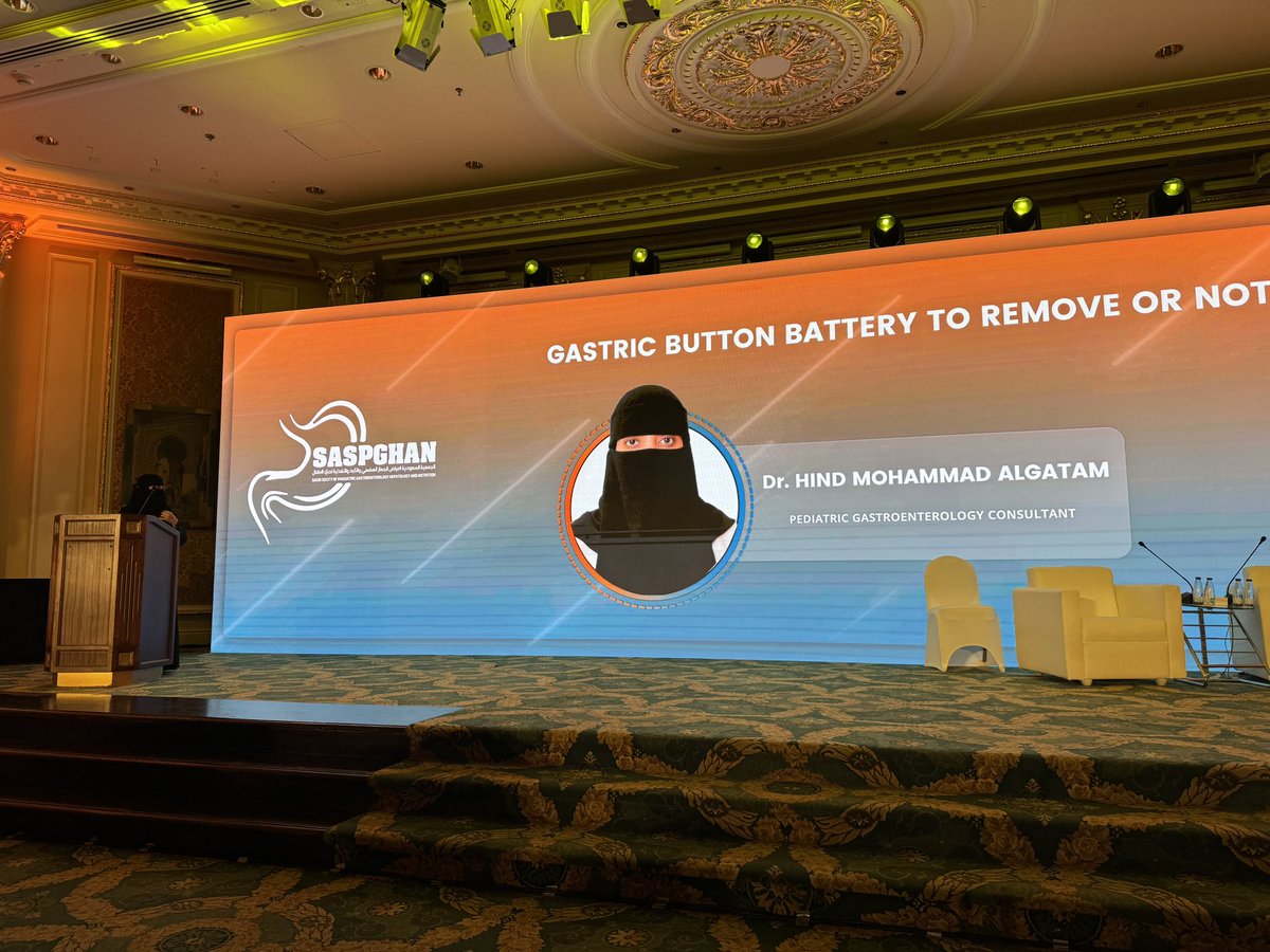 Gastric Button Battery to remove or not
Dr. Hind Alqatam (Alhassa - KSA)

#SASPGHAN