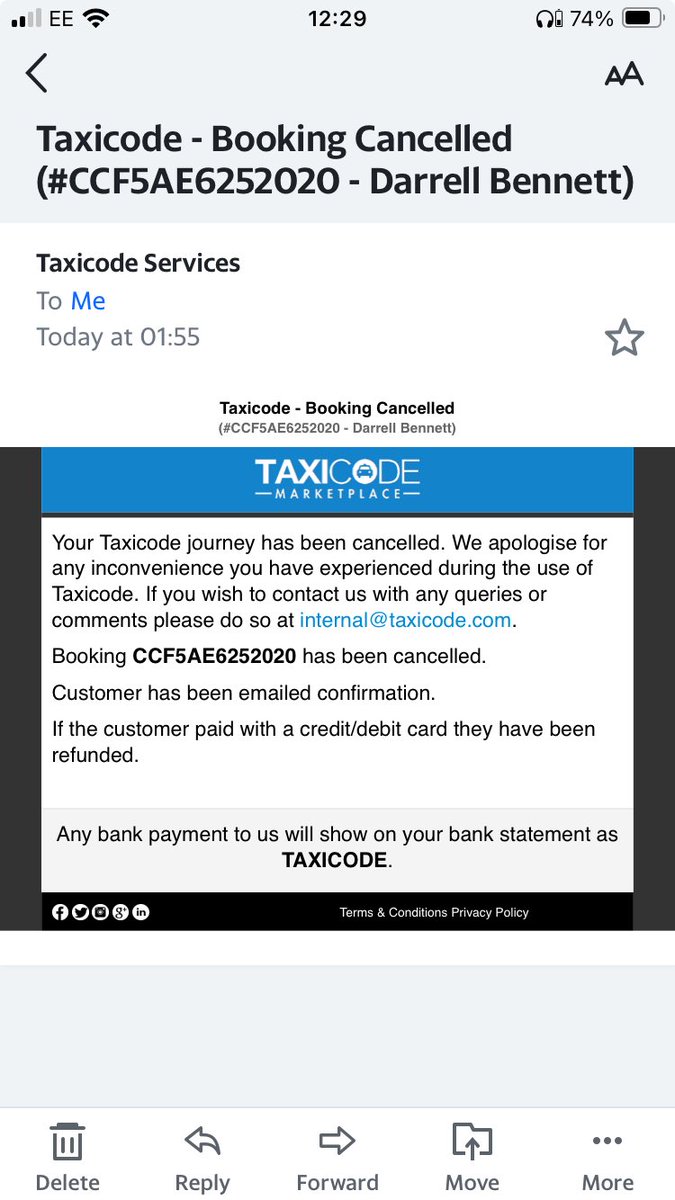 DBU2S2's tweet image. Do NOT use this company #taxicode cancelled within 3 hours of the journey for 30 people today. Took the money at the beginning of the week but left it until now to say they cannot complete