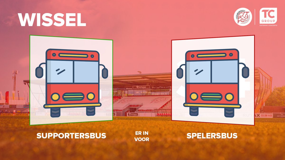 VVIJV's tweet photo. #DEMIJS 🔁 WISSEL | De eerste wissel van de middag heeft plaatsgevonden. De spelersbus en de supportersbus zijn van inhoud gewisseld, waardoor de spelers nu alsnog onderweg zijn naar Beverwijk. Een nieuwe supportersbus is onderweg.

Nieuwe aanvangstijdstip volgt nog. https://t.co/vpRN8WCgtD