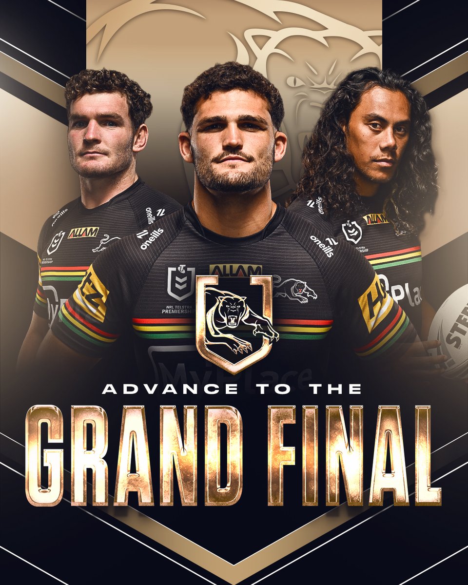 The <a href="/PenrithPanthers/">Penrith Panthers 🐾</a> are heading to their fifth consecutive NRL Grand Final! 👏

#NRLFinals