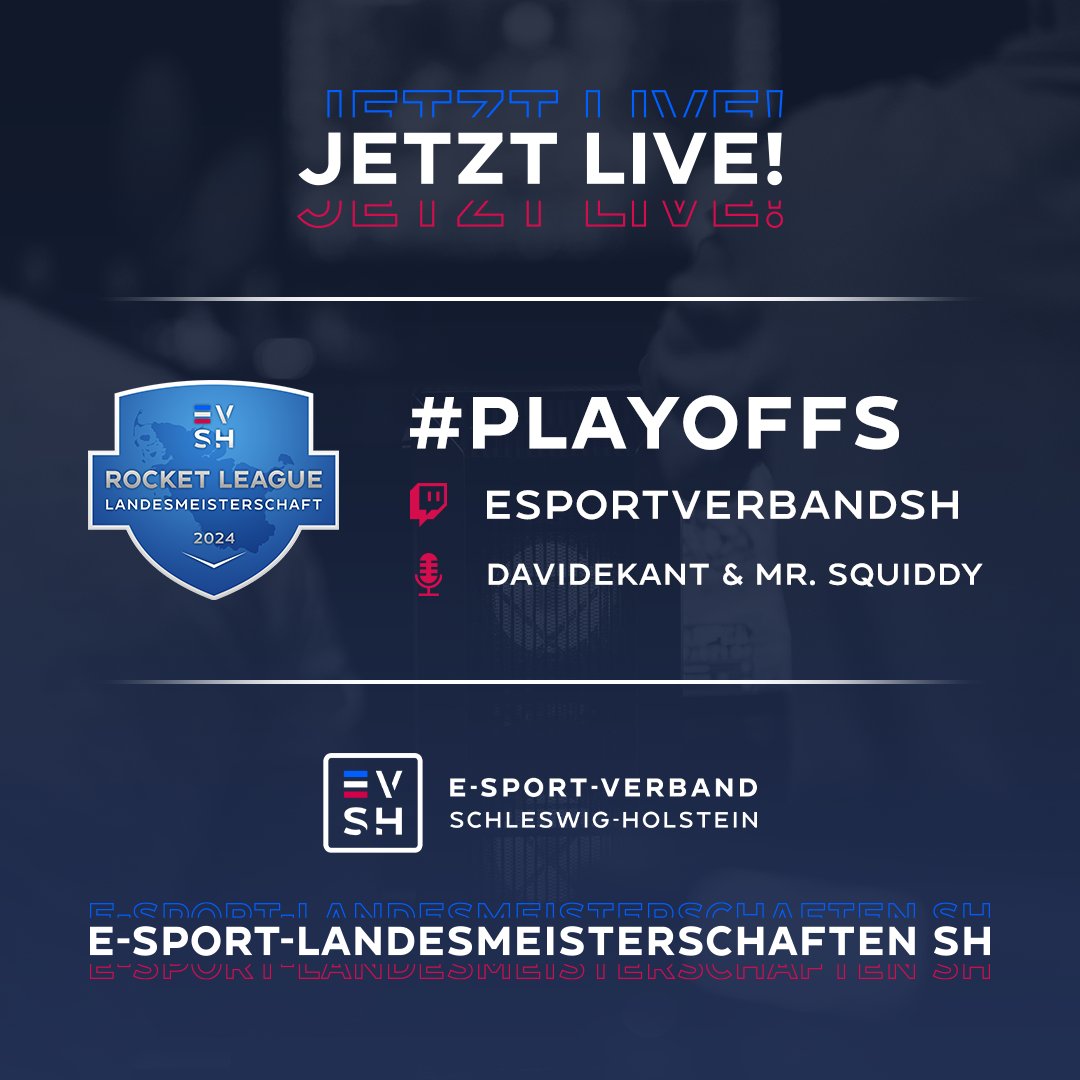 E-Sport-Verband Schleswig-Holstein e.V. (@esportverbandsh) on Twitter photo Wir sind jetzt live auf #Twitch mit den Playoffs in Rocket League! 🔥 Es geht um den Einzug ins große Finale der E-Sport Landesmeisterschaften 2024!
Begleitet wird das Ganze von unseren Top-Castern <a href="/DavideKant/">DavideKant</a> und <a href="/Mr_SquiddyRL/">Mr. Squiddy</a>
🔴 Live: twitch.tv/esportverbandsh Wir sind jetzt live auf #Twitch mit den Playoffs in Rocket League! 🔥 Es geht um den Einzug ins große Finale der E-Sport Landesmeisterschaften 2024!
Begleitet wird das Ganze von unseren Top-Castern <a href="/DavideKant/">DavideKant</a> und <a href="/Mr_SquiddyRL/">Mr. Squiddy</a>
🔴 Live: twitch.tv/esportverbandsh