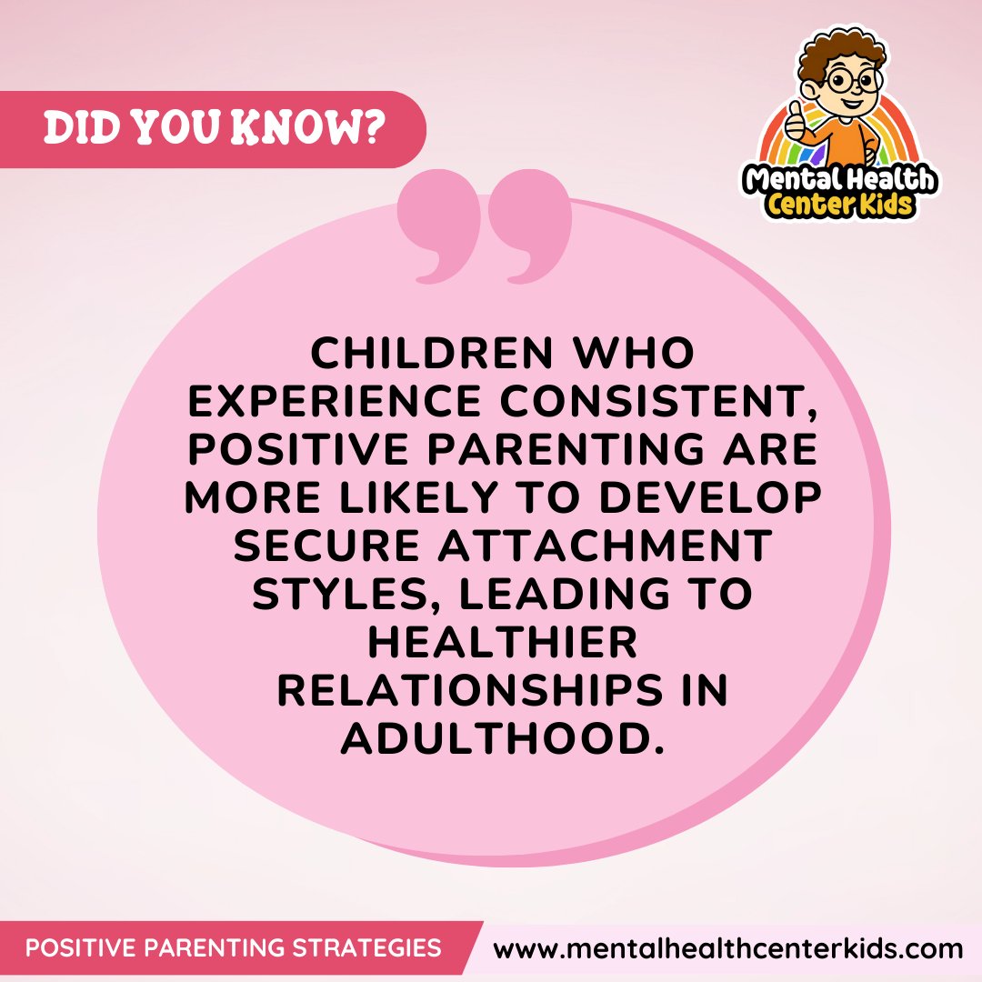 MHCenterKids's tweet image. Positive parenting fosters secure attachment. How do you create consistent positivity in your home? 

#SecureAttachment #PositiveParenting
