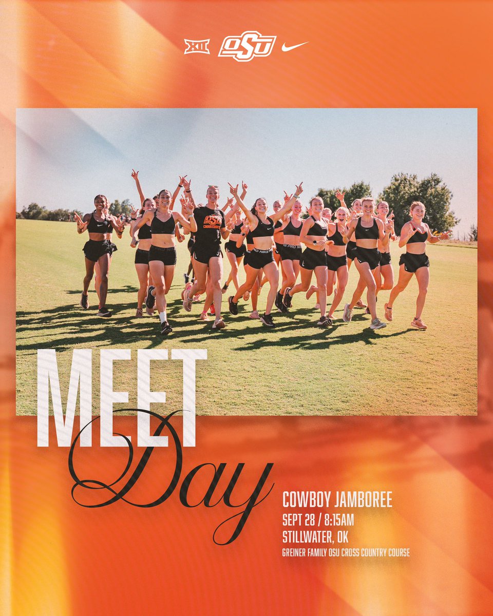 We’ve been waiting for this one 💯 

📍 Stillwater, OK
👟 Cowboy Jamboree
🏟️ Greiner Family OSU Cross Country Course
🕰️ 8:15 a.m. CT
📊 live.reddirtrunning.com/meets/40556

#GoPokes I #run4okstate