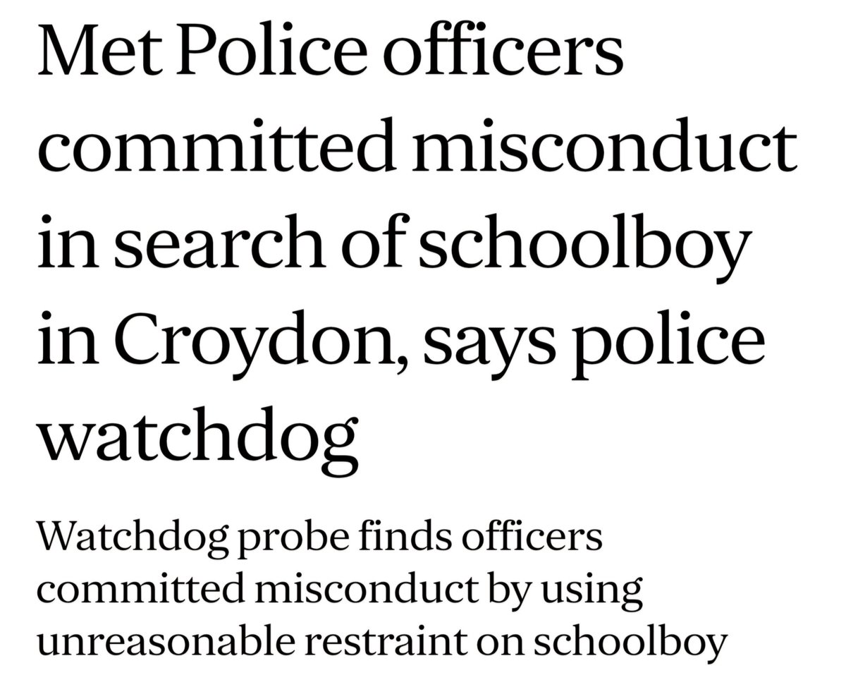 TCopwatch_'s tweet photo. Met Police officers committed misconduct in search of schoolboy in Croydon, says police watchdog https://t.co/NReIj2TZWJ