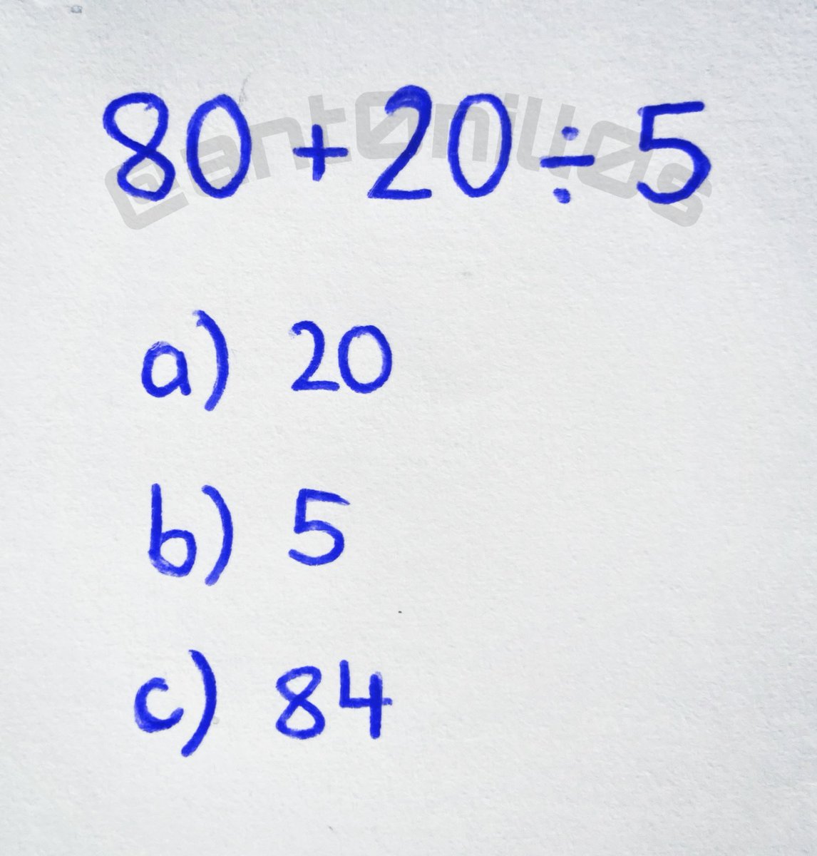 antonillos's tweet image. Calculate 80 + 20 ÷ 5 = ? 💚 #Math #OrderOfOperations