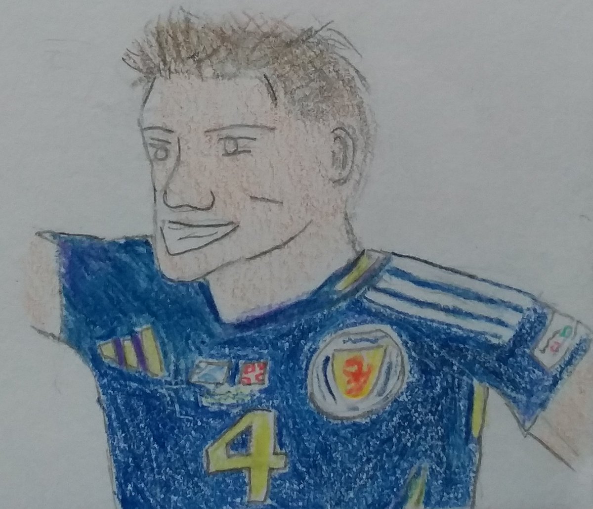 ADennehey87's tweet image. Been 2 months since the Euros ended, so better start sharing these now. A closer look at my #Euro2024 🏆 drawing of Scotland 🏴󠁧󠁢󠁳󠁣󠁴󠁿 midfielder Scott McTominay celebrating after scoring 🏐 against Switzerland 🇨🇭 in his side&apos;s 1-1 draw. A rare highlight for Scotland from Euros! #SCOSUI