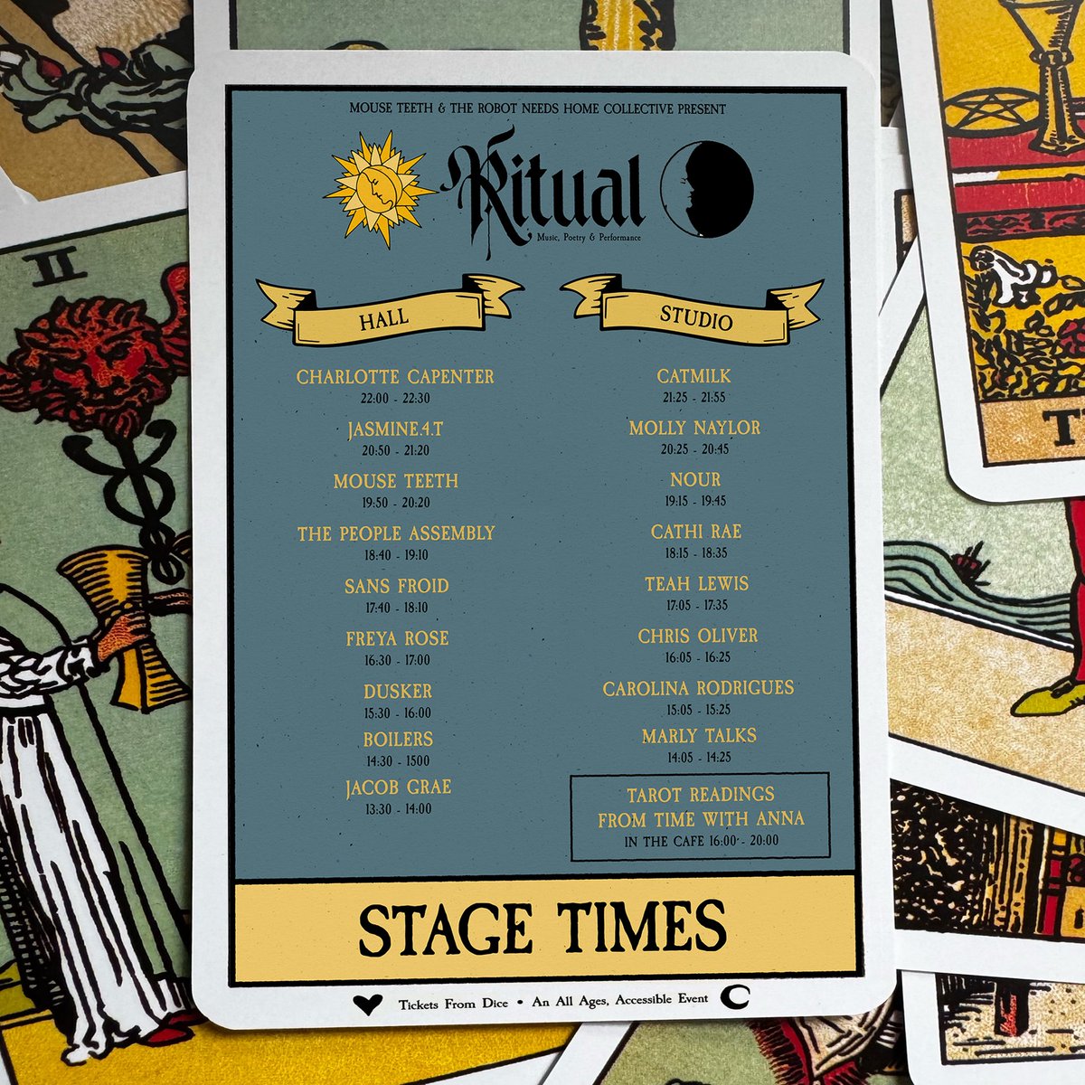 RITUAL IS TODAY. Doors open 1pm. Tickets are available online or in person, but they’re cheaper online: link.dice.fm/Rfbddce02da0