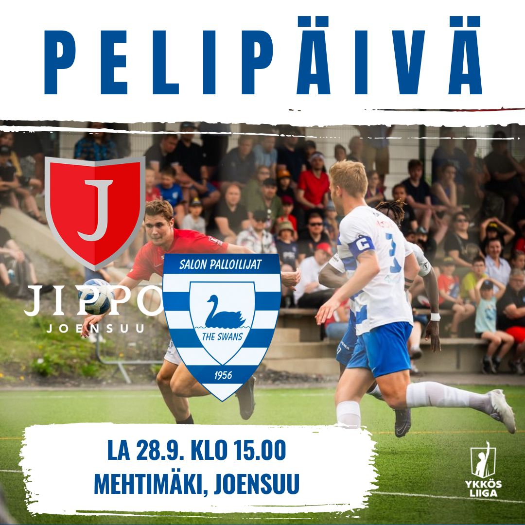 PELIPÄIVÄ! 🔥 Tänään matkataan kauas itärajalle Joensuuhun. Pitkältä matkalta halutaan taistella pisteet Saloon ja tarttua siihen sarjan vitospaikkaan kiinni. 🤜 

Gametime 15.00, matsi suorana Ruudusta!