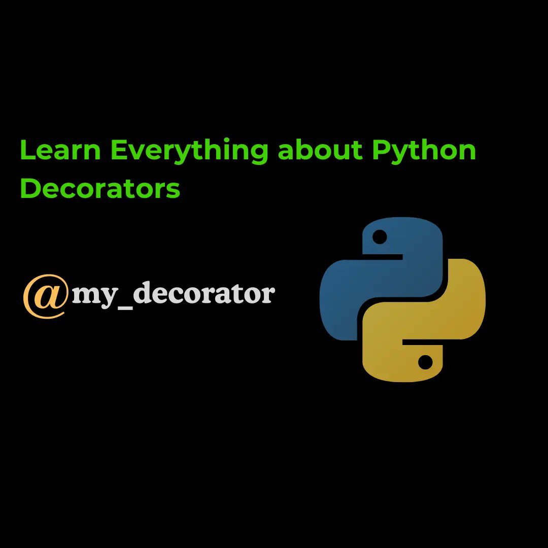 allinpython's tweet image. Learn Everything about Python Decorators allinpython.com/learn-everythi…