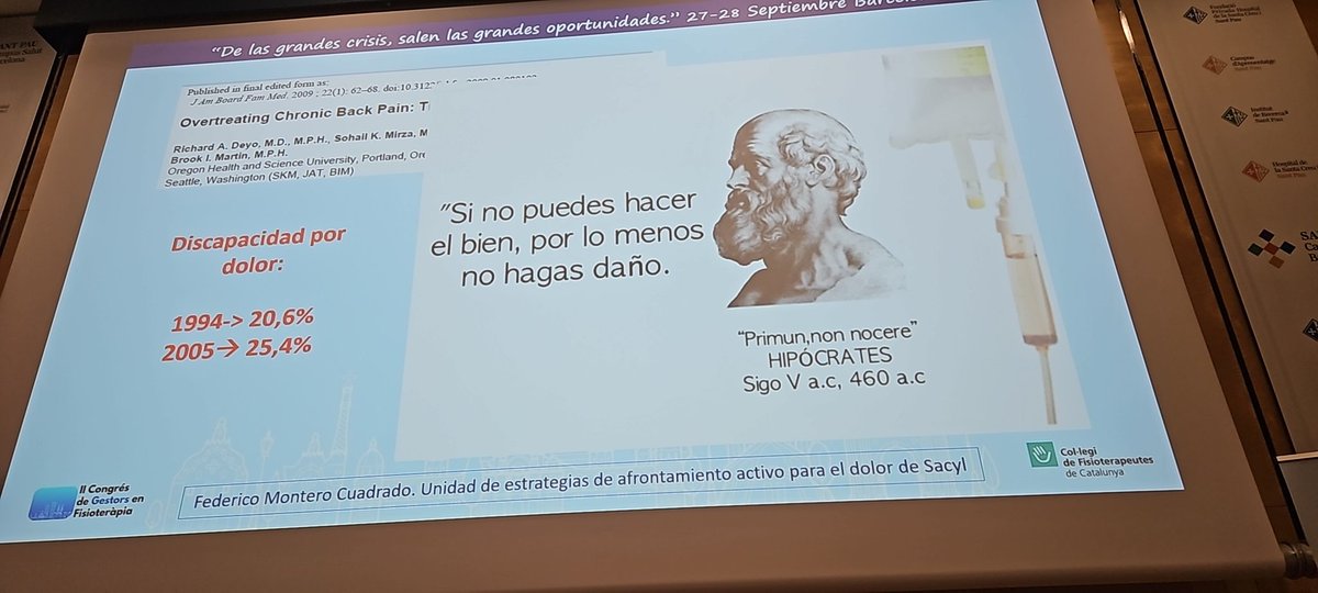 El aumento de gasto en procedimientos invasivos no mejora los resultados en salud en dolor lumbar. Entonces ¿de que estamos hablando? #fisiogestors Ni se ahorra ni se resuelve. Miremos pues al afrontamiento activo del dolor. Fisioterapia basada en VALOR <a href="/FEDERICOMONTER4/">FEDERICO MONTERO</a> <a href="/ColFiCat/">CFC</a>