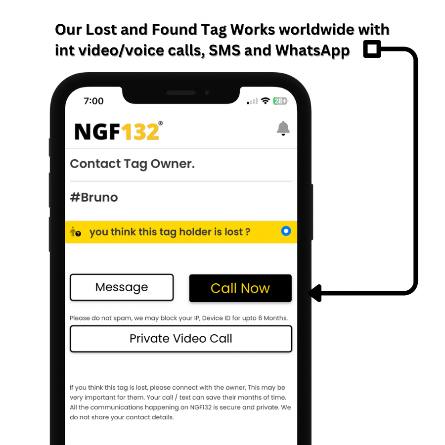 Get found anywhere in the world with the ngf132 lost and found tag so go grab yours now.

#ngf132 #lostandfoundtag #worldwide#worldtravel #getfound #lostgoods #scanqr