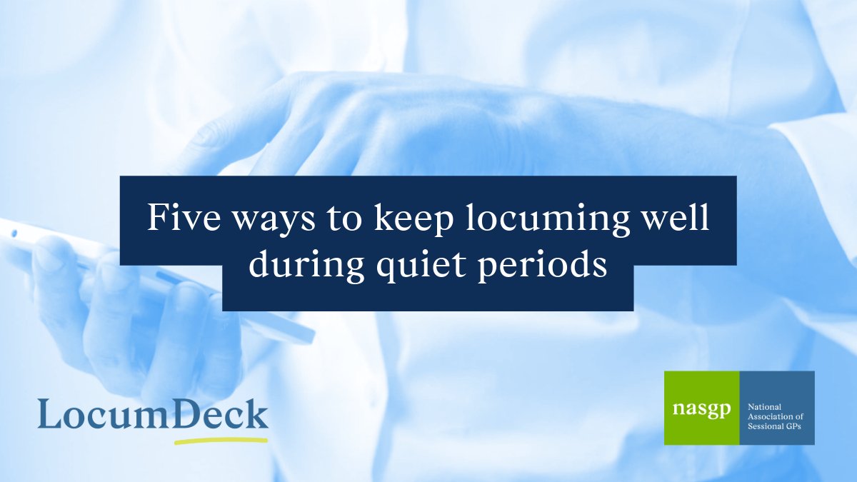 ICYMI: Our five-step guide on locuming well in quiet periods has you covered – ow.ly/43WV50SRbIw

#PrimaryCare #TeamGP #SessionalGPs