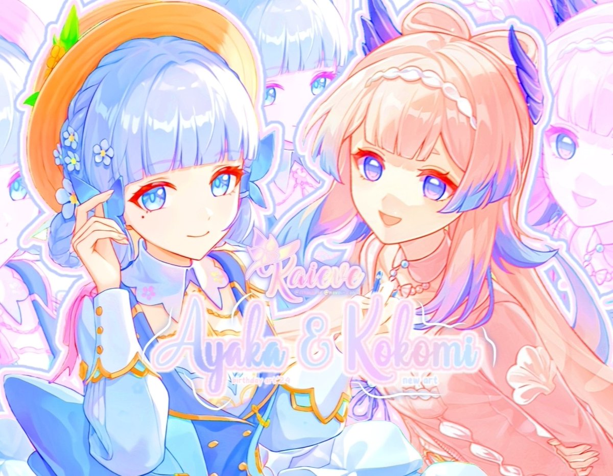 kaouruko's tweet photo. 【 free render “kokomi &amp; ayaka” 】
  non-filter &amp; with filter by ka-ieve

> kokomi kokwet: https://t.co/ue43eq5St4
> ayaka birthday: https://t.co/C5VoegUw9A

- free to use for CU &amp; PU (layout, gif pinned, etc)
- don't claim as yours
- plain render-nya jangan dijual kembali https://t.co/a2iAUeXnxs