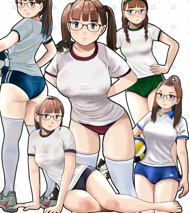 #今月描いた絵を晒そう 
9月はブルマ月間その②😋 