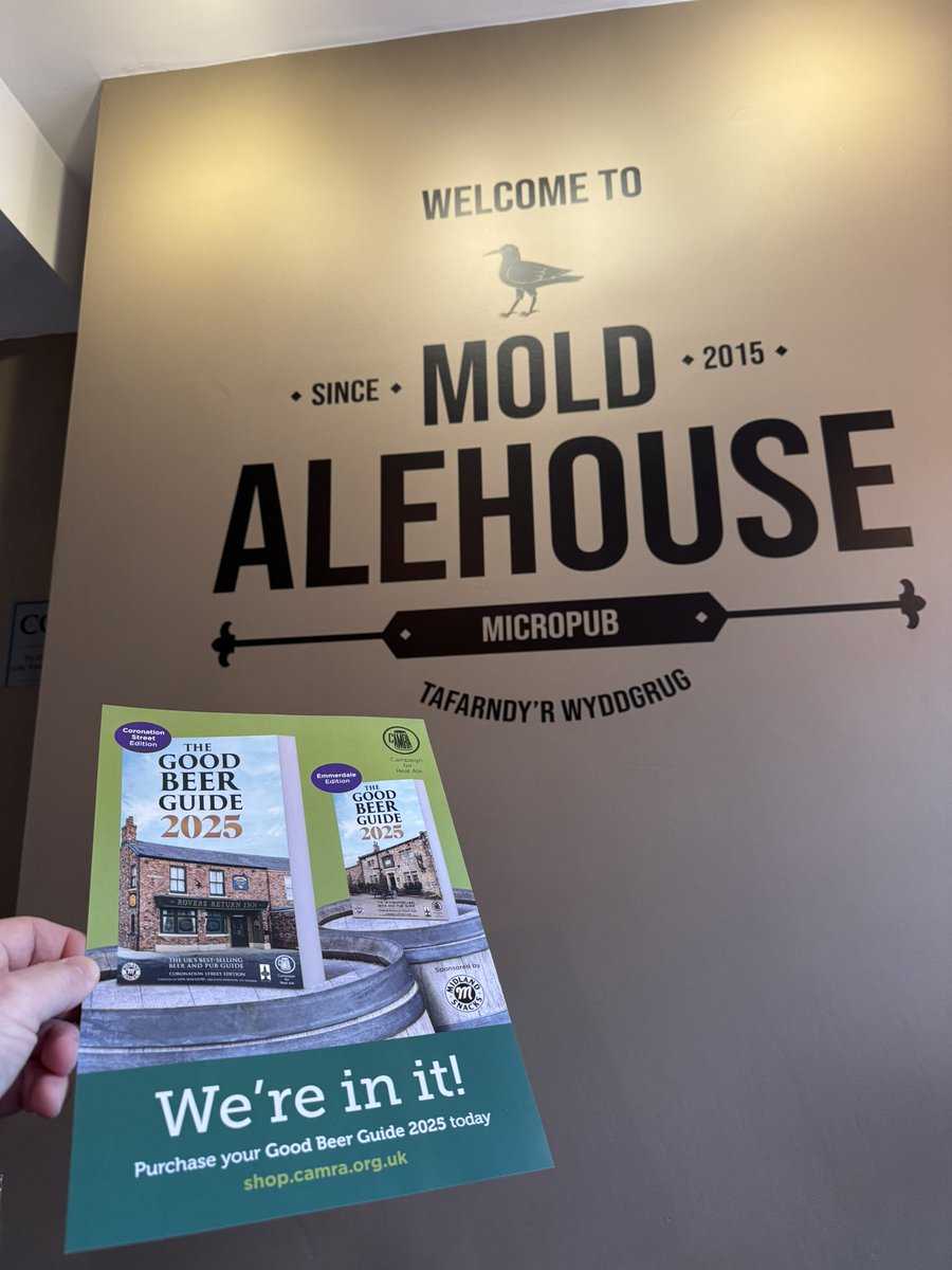 MoldAleHouse's tweet image. The latest Good Beer Guide is out and we’re in it again!! Thank you all so much for your continued support, it means so much to us 🍺🍺. #goodbeerguide #camra