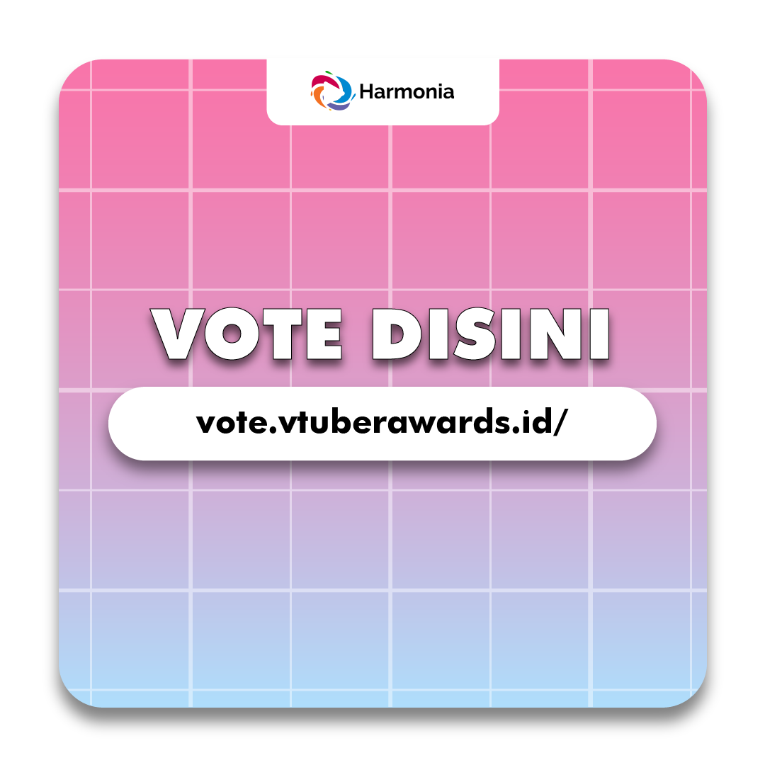 HarmoniaProject's tweet photo. Halo Harmonians! @ArpinaHelios dan Harmonia Production masuk nominasi @vtuberidawards loh! Yuk dukung Pina dan Harmonia dengan vote di https://t.co/C5BhsnepyA

#vtuber #vtuberid #vtuberidawards2024 https://t.co/RE67S95VoE