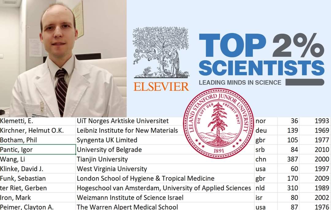 profpantic's tweet image. Honored to be recognized and included by Stanford University in the list of the most influential world scientists for the 4th year in a row. I am deeply humbled and take this as motivation to further contribute to our collective scientific understanding and advancement.