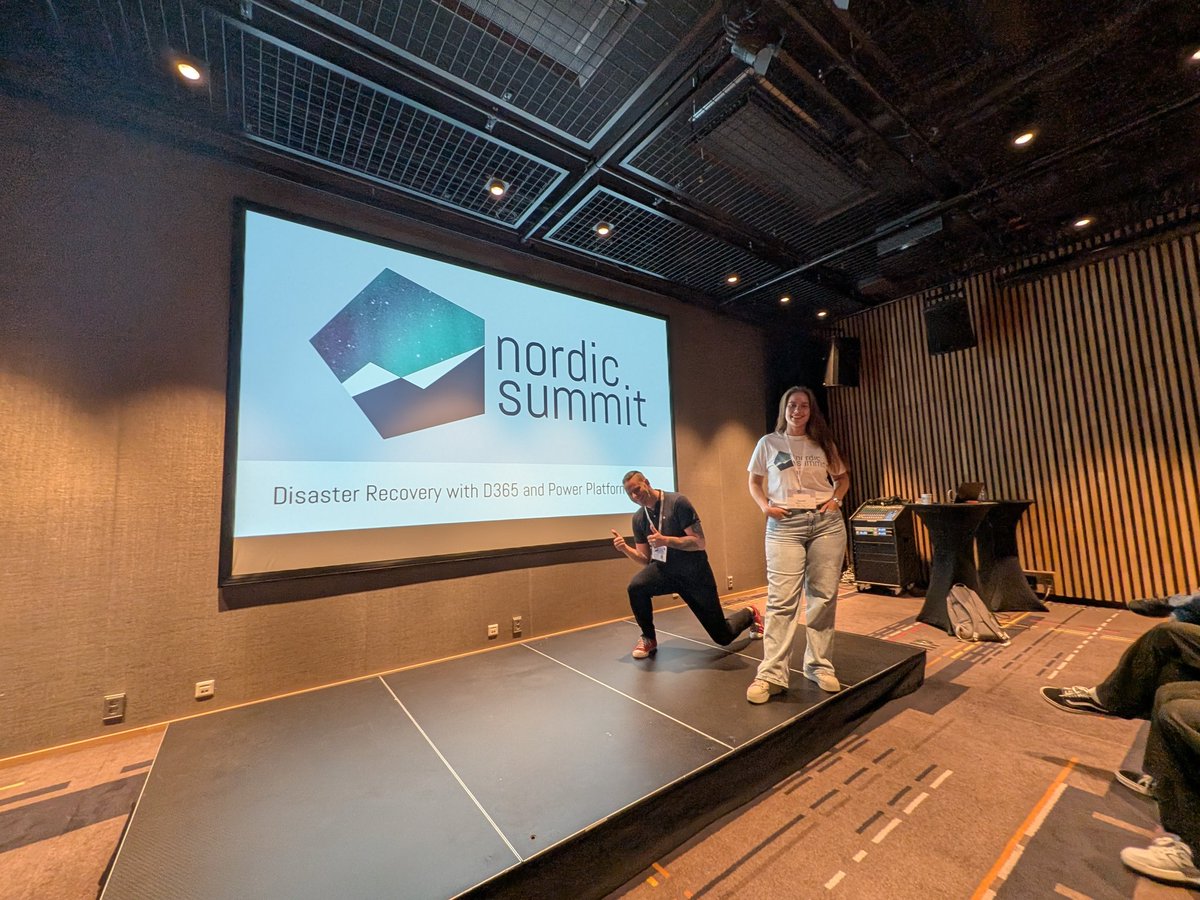Learning about ☠️ disaster recovery ❤️‍🩹 from Cathrine and Marius! #NordicSummit #NordicSummit24 #PowerPlatform