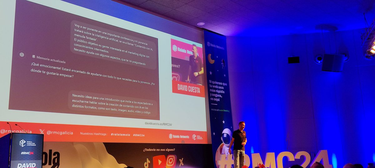 Afortunados de tener al gran <a href="/DCuestaFP/">David Cuesta</a> en el
#rmc24 hablando de #IA
#chorriclub