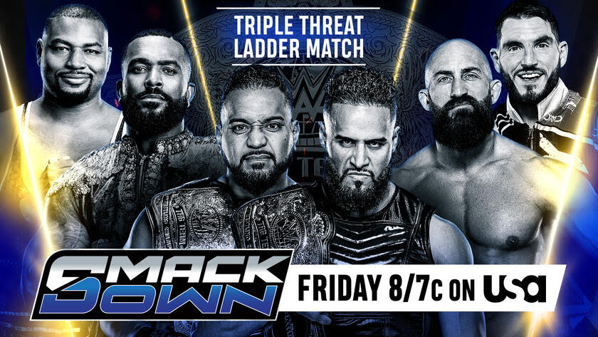 roman_re1gns's tweet image. • Triple threat ladder match
• AJ Styles returns
+ more

smackdown is gonna 💥 next week, are there any predictions?

#SmackDown #tagmatch #bloodline #wwe #DIY #streetprofits