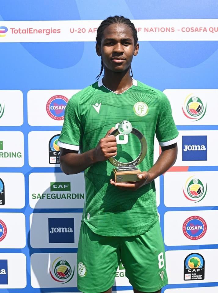 #COSAFACUP_QAFCONU20_FFC

Anizar Ahamada meilleur joueur du match contre le Lesotho.
#FFC_VeriPia.