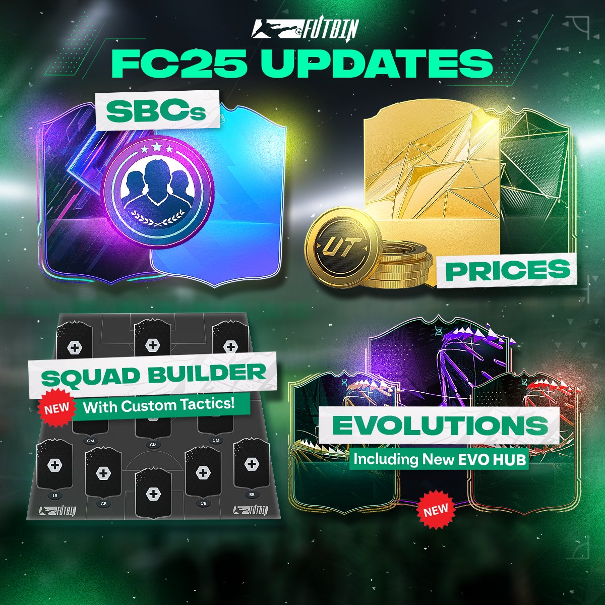 🚨 FC 25 is officially out for everyone!

Here's a few of the exciting things you can expect from FUTBIN across the year!👇

[thread🧶]

🤝 Core Features - All of your favourite FUTBIN Features have been updated for FC 25, with many more improvements to come...👀