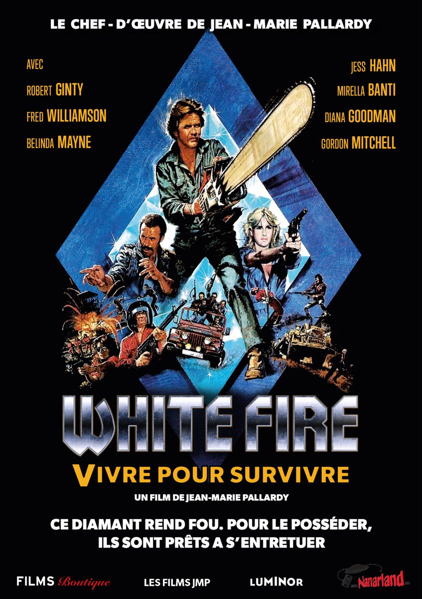 La semaine prochaine, Nanarland revient au mk2 Bibliothèque ! Pour la séance du samedi 5 octobre à midi, c’est rien moins que le mythe, la légende, le diamant WHITE FIRE qui sera projeté en présence de notre équipe. Venez nombreux ! Infos et résas : mk2.com/evenement/cine…
