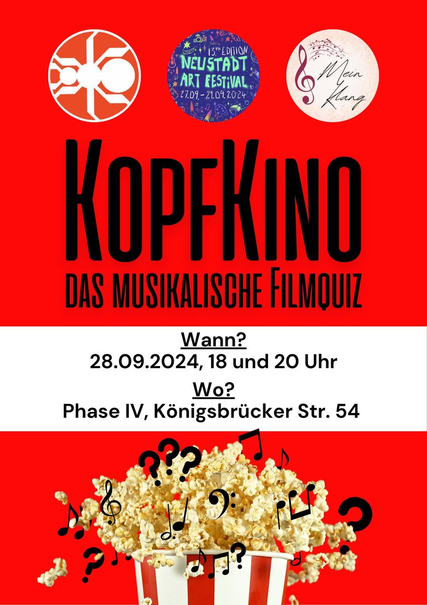 Heute Abend mischen wir Kneipenquiz und Konzert auf dem Neustadt Art Festival. 

Kommt vorbei!

#Dresden #NeustadtArtFestival