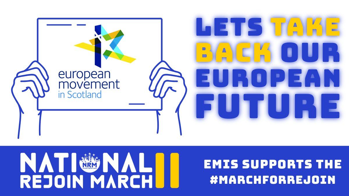 We stand in support and solidarity with all those attending today's #RejoinMarch  🇪🇺🏴󠁧󠁢󠁳󠁣󠁴󠁿

Many Scots have travelled to London in support of this grassroots action. Together showing that Europe isn't our past, its our future.