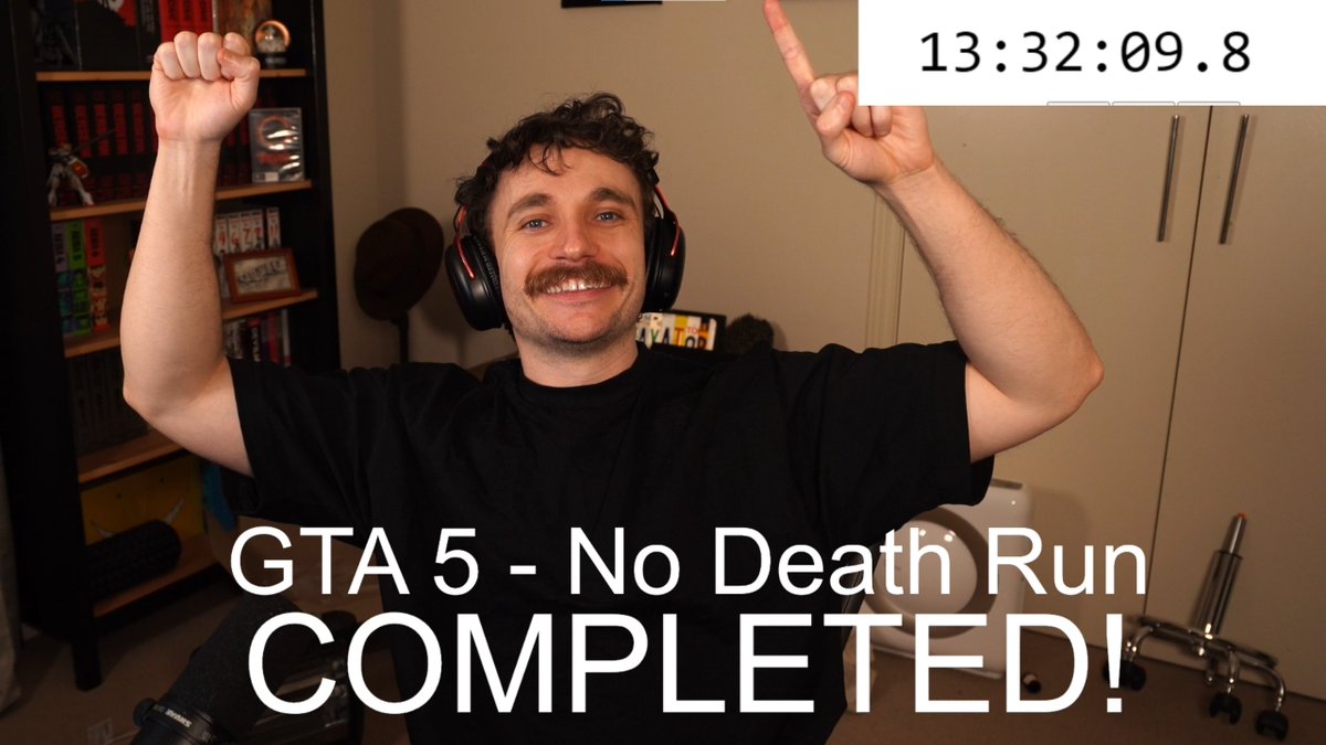 crayator's tweet photo. Gta 5 No death run, took us roughly 50hrs in total with 9 restarts, the last run came in at 13hrs and 32 minutes without dying a SINGLE TIME in the entire GTA 5 Story Mode missions! https://t.co/GK7YA9VUan