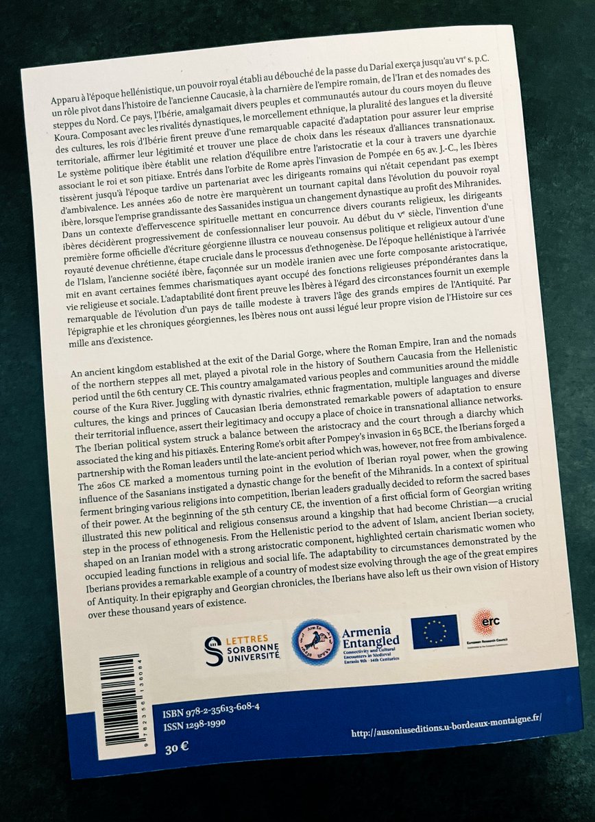 Une histoire au long cours de l’Ibérie du Caucase de l’époque hellénistique à l’aube de l’islam signée Nicolas J. Preud’homme.

Vient de paraître chez Ausonius.
