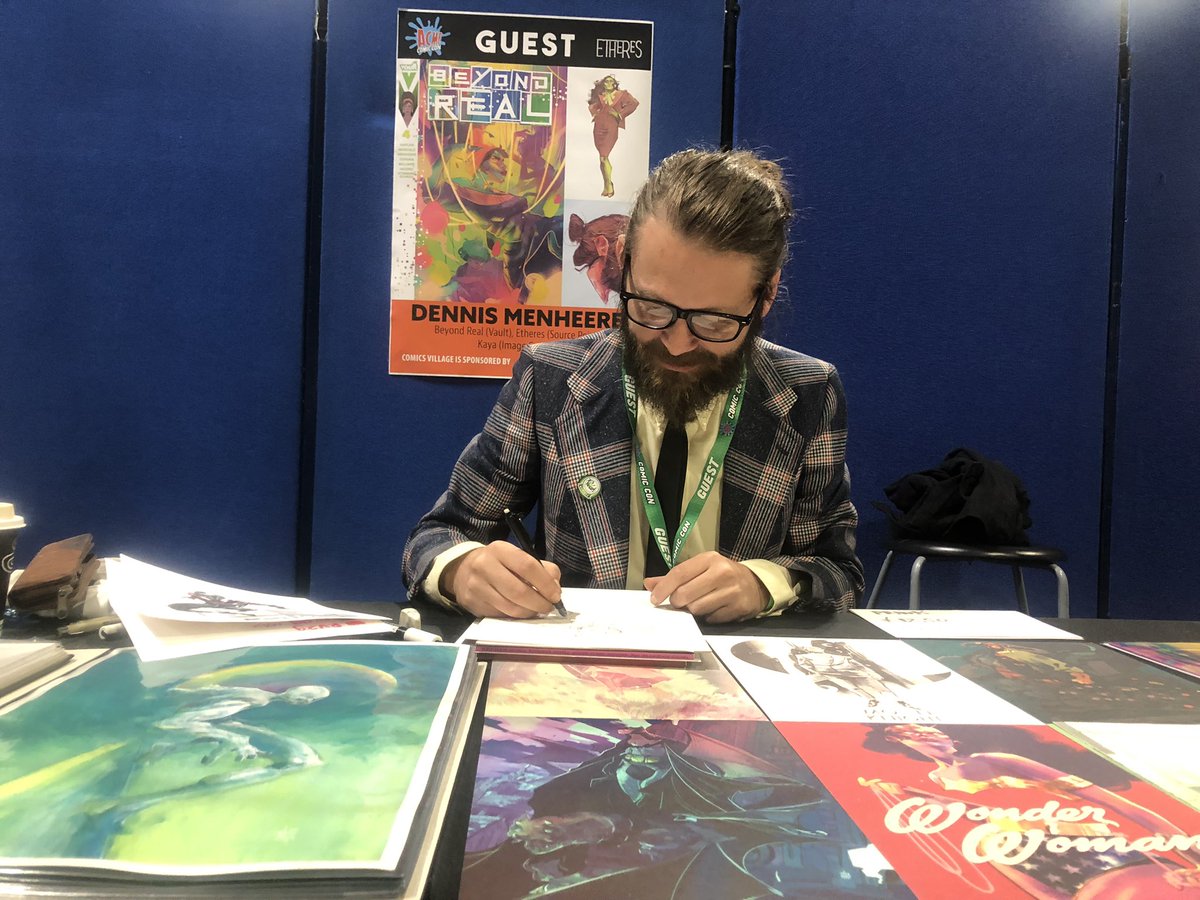 Artist Dennis Menheere will be talking to us on Sunday at @Acmecomiccon. Dennis was nominated for a Ringo award and has produced work for Image and Vault. Come see us at the Global Comix Creators Stage at 12 noon.