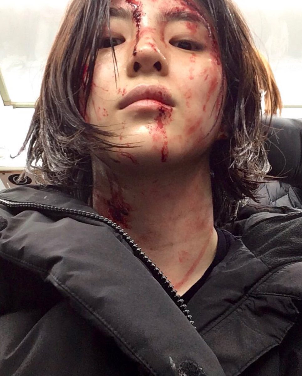 soheelicious's tweet photo. she always delivers in the ‘women covered in blood’ department https://t.co/4oASv9A6XX