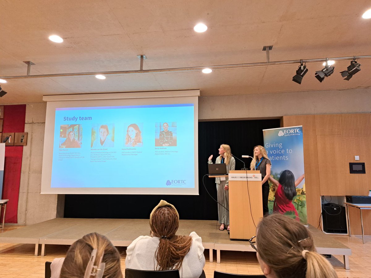 EmilyHolthuis's tweet photo. It was a pleasure to provide an update on our project, ‘Expanding Partnerships with Patients and Carers in the EORTC to Optimize Trials and QoL Measurement’, during the @EORTC_QLG meeting in Innsbruck, with Iryna, @OlgaHusson @Winette_vdGraaf @EORTC @NKI_nl https://t.co/HOYjd93vmN