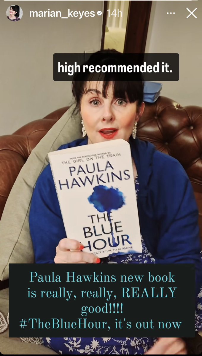 Alison Barrow (@alisonbarrow) on Twitter photo And <a href="/MarianKeyes/">Marian Keyes</a> has spoken! Thank you Marian for sharing your love and admiration for #TheBlueHour the brilliant new novel from global bestseller Paula Hawkins. Out 10 October. 💙🩵 Preorder here: penguin.co.uk/books/463398/t… And <a href="/MarianKeyes/">Marian Keyes</a> has spoken! Thank you Marian for sharing your love and admiration for #TheBlueHour the brilliant new novel from global bestseller Paula Hawkins. Out 10 October. 💙🩵 Preorder here: penguin.co.uk/books/463398/t…