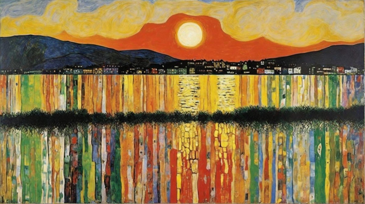 aam001a's tweet photo. Wk 19 - Candidate 27 : Sunset Symphony #SunsetSymphony #VibrantReflections #GoldenHorizon #ColorfulDreams #AbstractSunset #RadiantLandscape https://t.co/nqpEsmhokR